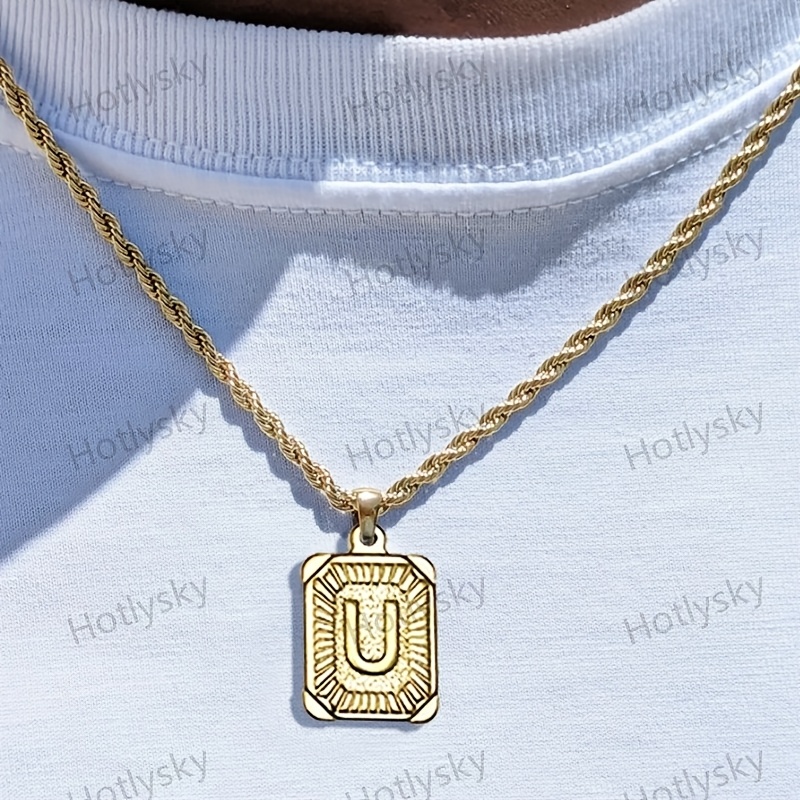 Women's Fashion Pendant Necklace with Initial Letter Option